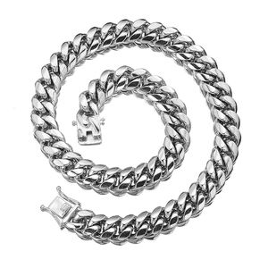 Cadena Cubana de Acero Inoxidable OUGEPHELI, Cadena de Eslabones Cubanos de Titanio - Product Image 5