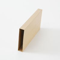 Panneaux de cloison de plafond en profilé à effet bois, revêtus de fluorocarbone, personnalisables, en tube carré d'aluminium moderne