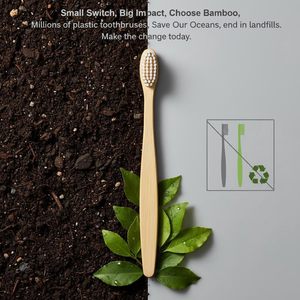 Brosse à dents en bois biodégradable super douce - Product Image 3