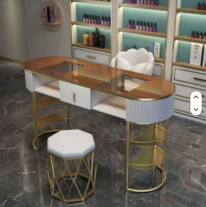 Cream Style Metal Nail <b>Table</b> <b>White</b> Multi-Functional Single Person Full Set Light Luxury Home Minimalist Living Room Eco-Friendly - Product Image 6