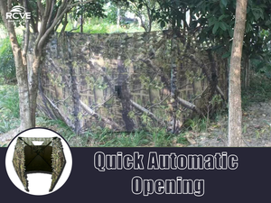 360 °   Capanno Mimetico Trasparente per Tutte le Condizioni Atmosferiche, per Cacciatori di Grandi Prede, 3-5 Persone, in Oxford 150D Traspirante e Leggero - Product Image 3