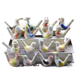 ของเล่นสำหรับอาบน้ำสำหรับเด็กนกหวีดนกน้ำเซรามิกรูปขลุ่ยดินเผาแบบวินเทจ - Product Image 6