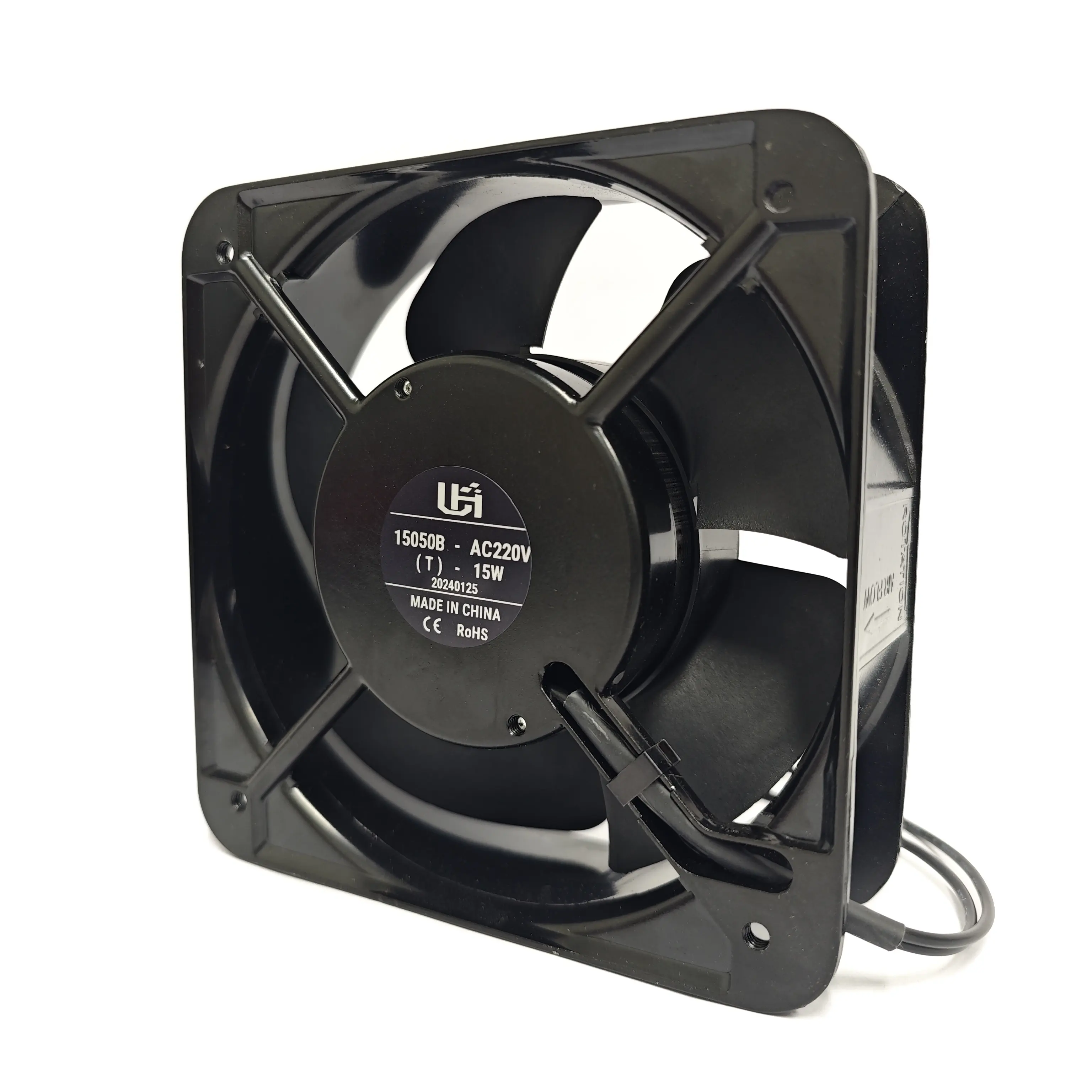 15050 150*150*50mm AC 220V 15W eksensel fanlar soğutma fanı su geçirmez IP68 GÜNEŞ PANELI güç kaynağı havalandırma fanı için
