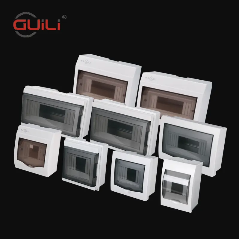 Plastic Transparent Cover Power Distribution Protection Box IP65 ABS for Circuit Breaker Indoor on The Wall 12 Way