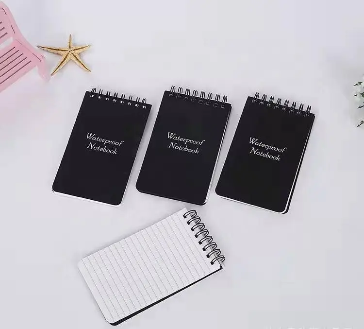 Spiral Mini Pocket Notebook mit PP-Abdeckung wasserdichte Stein papier Innenseite zum Aufnehmen von Notizen