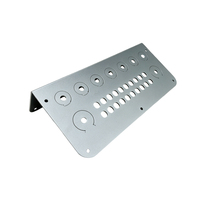 Panneau de commande en alliage d'aluminium sur mesure pour amplificateur audio, plaque d'aluminium estampée et pliée par CNC