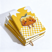 Carnet A5 à couverture rigide avec logo personnalisé, couverture transparente en plastique, carnet mignon et journal intime pour filles