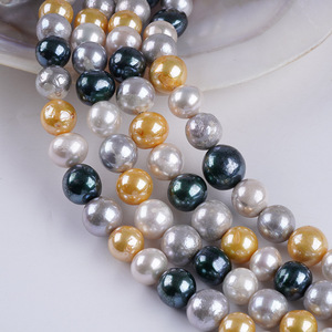 Perles naturelles de Zhuji en gros, 10-13 mm, perles d'Edison plaquées huile, chaîne de perles DIY, matériel pour collier, perles en vrac - Product Image 5