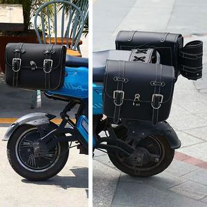 Bolsa grande de cuero PU para SILLÍN de motocicleta de carreras, bolsa de caja lateral impermeable para herramientas y equipo de asiento - Product Image 4