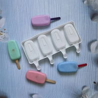 Moule à crème glacée en Silicone réutilisable en forme d'ellipse bricolage moules à Popsicle maison congélateur cellule plateau à glaçons fabricant de baril de Popsicle