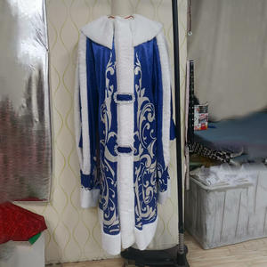 Conjunto de Disfraz de Papá Noel con Gorro, Abrigo, 2 Pares de Guantes, Bolsa de Regalo Grande y Barba de Poliéster - Product Image 5