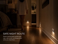 Lumière à détecteur de mouvement sans fil avec batterie 2200 mAh, longue durée de vie, mini lampe de nuit LED chaude pour chambre à coucher LDN0001-23