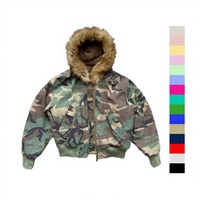 Veste en polaire camouflage pour homme avec capuche en fourrure Chaqueta Camuflaje Forrada Hombre |   Usine ODM pour la vente en gros de manteaux chauds