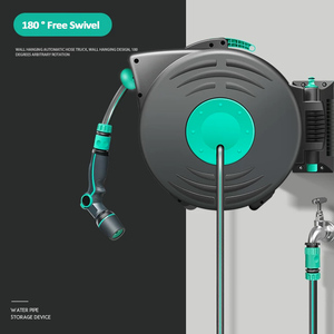 Enrouleur de tuyau <span class=keywords><strong>automatique</strong></span> mural rétractable de 15m, 25m, <span class=keywords><strong>35m</strong></span> avec rotation à 180° °   Support pivotant - Product Image 1