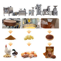 Ligne de production complète à petite échelle pour la transformation de la pâte de cacao, ligne de production de fèves de cacao, usine de transformation de la poudre et du beurre de cacao