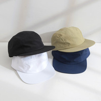 Vente en gros de casquette de baseball en nylon vintage à cinq panneaux casquette imperméable de course et de sports de plein air avec fermeture arrière ajustée
