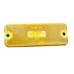 Yellow 4 Inch Rectangle Piranha 3 LED Truck Trailer Reflector Clearance Lamp Side Marker Lights with DOT SAE Certification