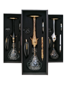 Narghilè in Legno con Base in Vetro | Shisha di Alta Qualità Stile Wookah | Chicha Artigianale per Lounge e Casa - Product Image 6