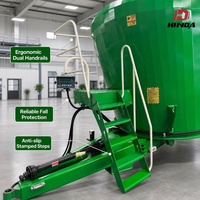 Nouvelle remorque mélangeuse d'aliments TMR tractée par tracteur HINDA 9JQL-16, 120 CV, capacité de 16 m, système de décharge hydraulique, alimentateur vertical d'ensilage