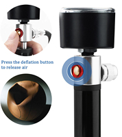 Pompe à air portable avec soupape de dégagement de pression et adaptateur de pompe à bille manomètre pour accessoires de sport de basket-ball et de football