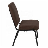 Chaises d'église empilables et durables - Structure métallique rembourrée avec coussin, utilisation intérieure, design moderne, mobilier commercial pour hôtels