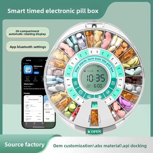 Distributeur de pilules électronique intelligent en plastique ABS, portable, multifonction, avec alarme programmée, rappel de médicaments, écologique, hebdomadaire - Product Image 3