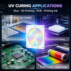 โมดูลไดโอด LED สีม่วง 405 นาโนเมตร UVA LED สำหรับเครื่องพิมพ์ 3 มิติ เรซิ่นสำหรับบ่มแสง  แสงยูวีสำหรับงานทันตกรรม กาว UV  หมึกเคลือบ อุปกรณ์อุตสาหกรรม - Product Image 2