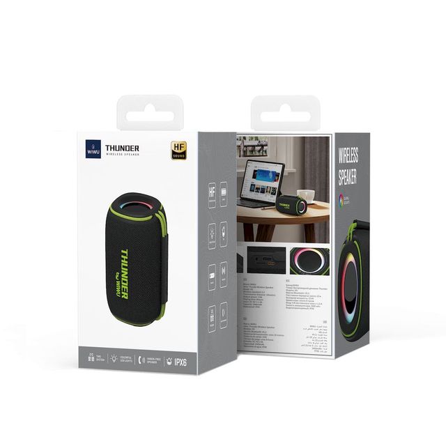 WiWU H5 Portable Wireless Speaker Waterproof IPX6 Wholesale for Phone Thunder Wireless Speaker