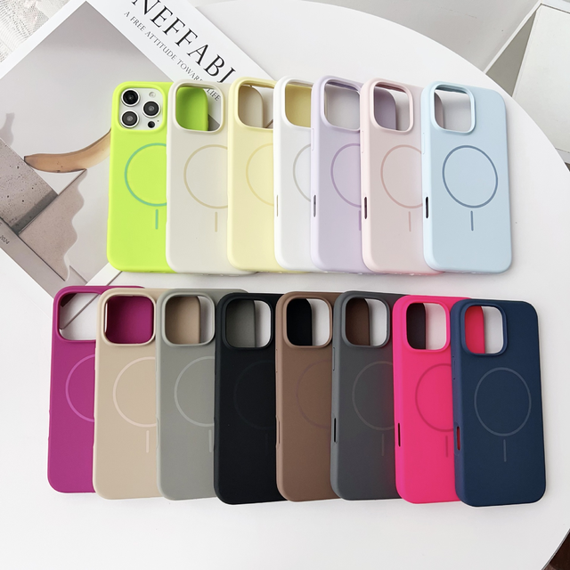 Wireless Charging Magnetic Back Cover for iPhone 16 Pro Max 15 Pro 14 Plus 13 12 11Pro Max Silicon Acrylic Phone case