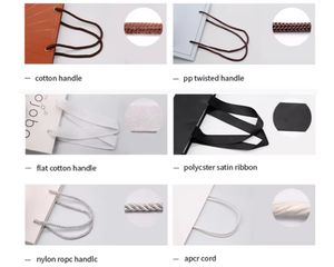 Sacs en papier kraft de luxe personnalisés couleur unie avec pelliculage mat et sangle en sangle – Sacs durables pour la vente au détail, les cadeaux et l'emballage de fourrures - Product Image 4
