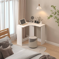 Bureau d'écriture ergonomique moderne en bois avec étagère, poste de travail compact multifonctionnel pour bureau à domicile, idéal pour l'étude des étudiants et l'utilisation dans le salon