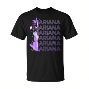 Camiseta estilo retro de los años 70 y 80 con nombre de Ariana para mujeres y niñas, diseño morado - Product Image 2