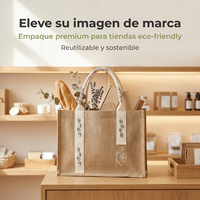 Bolsa de Yute con Asas de Algodón, Diseño Premium Personalizable OEM para Tiendas Minoristas y Regalos Empresariales