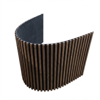 Panneaux acoustiques en bois flexible, panneaux insonorisants pour murs, panneaux en PET polyester Akupanel pour la décoration murale intérieure, placage mural en lattes