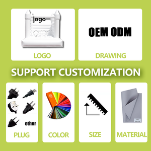 Château gonflable blanc avec toboggan, petit modèle, pour extérieur, en PVC, pour jardin, fête, château de saut gonflable - Product Image 6