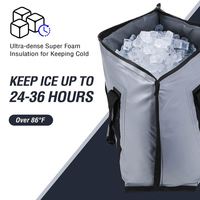 Sac de transport isotherme et étanche pour poisson, robuste avec fermeture éclair et poche en filet, idéal pour la pêche en haute mer et le stockage de poissons frais