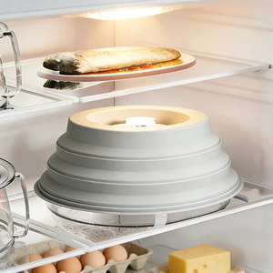 Gran tapa protectora de silicona para microondas de 12 pulgadas, ventilada y plegable, para platos y tapas, y tapete redondo de cocina para alimentos - Product Image 5