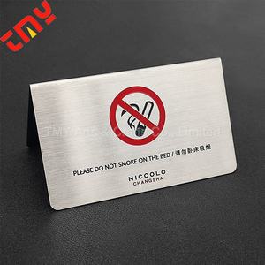 ป้ายห้ามสูบบุหรี่ทำจากโลหะสแตนเลสสำหรับร้านอาหารร้านอาหาร - Product Image 5