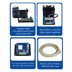 Bomba Peristáltica de Passo DC 12V 24V para Transferência de Tinta e Solvente em Analisadores de Qualidade da Água de Laboratório - Product Image 3