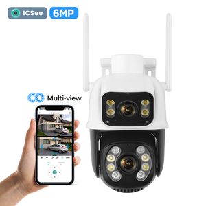 6MP ống kính kép không dây CCTV thông minh PTZ dome <span class=keywords><strong>camera</strong></span> với báo động thông minh Wifi & đám mây lưu trữ dữ liệu icsee <span class=keywords><strong>IP</strong></span> Hệ thống an ninh - Product Image 1