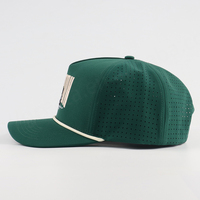 Gorra de Béisbol Deportiva Personalizada de 5 Paneles, Oxford Dobby Terry, Impermeable, Transpirable, 100% Poliéster, con Diseño de Leopardo