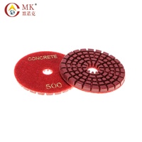 Tampon de polissage en résine Merrock 4 pouces diamant 30 # -3000 #   Meule abrasive de 6 mm d'épaisseur, dureté 42-53 HRC, pour le ponçage des sols en terrazzo et en béton