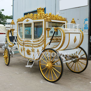 Популярная на открытом воздухе, настраиваемая по цвету, роскошная королевская карета: конная и электрическая, с лошадьми - Product Image 4