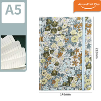 Journal personnalisé A5 en tissu floral tissé, couverture rigide, impression UV, reliure thermique, pour femmes, cadeau et retraite de bien-être