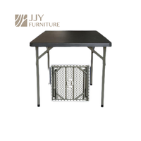 Table pliante carrée en HDPE, table portable pliable pour la restauration en plein air, les banquets et les événements