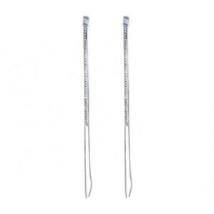 Boucles d'oreilles pendantes de luxe plaquées or avec diamants incrustés pour femme, bijoux de soirée - Product Image 5
