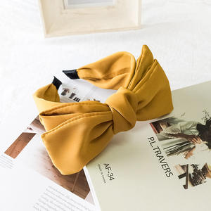 Accesorios coreanos para el cabello Diadema de lazo grande de doble capa simple y de moda con borde ancho - Product Image 2