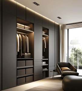 Armoire de rangement moderne et minimaliste avec montage facile, charnières à fermeture douce, tringle de suspension pour chambre à coucher, hôtel, bon prix, nouveau produit - Product Image 1