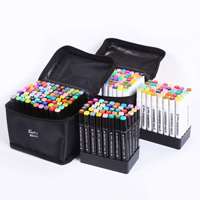 USA Mairun – Lot de 80 marqueurs à alcool écologiques double embout, séchage rapide, encre inaltérable, couleurs vives, pointe de 5 mm, pour l'art et le dessin