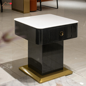 Moderner Luxuriöser Italienischer Verspiegelter Beistelltisch mit Aufbewahrungsschublade Klavierlack Hochglanz-Finish Hochwertiger Endtisch für Wohnzimmer - Product Image 3